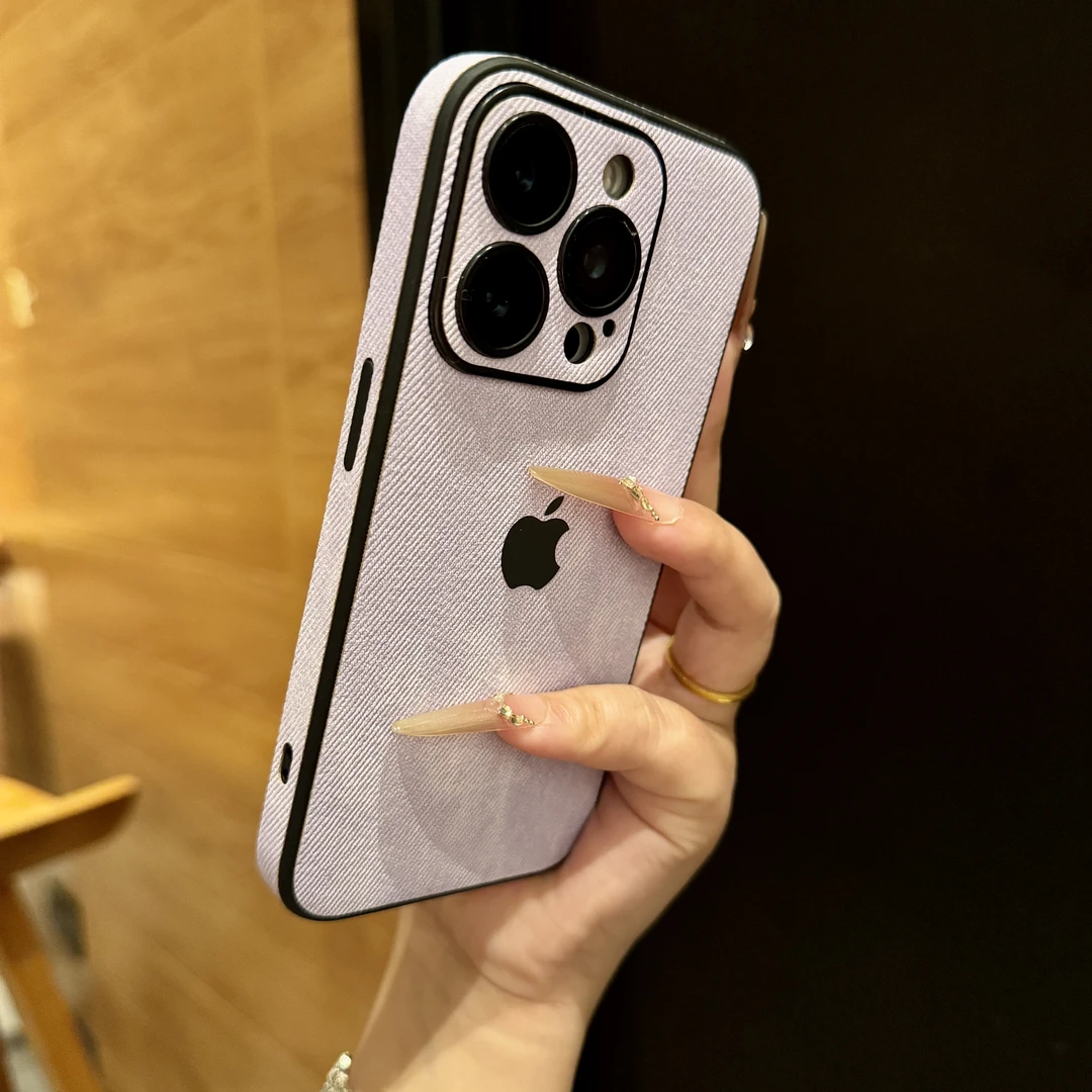 熏衣紫适用苹果16promax手机壳全包15牛仔布14自带镜头膜13/12女