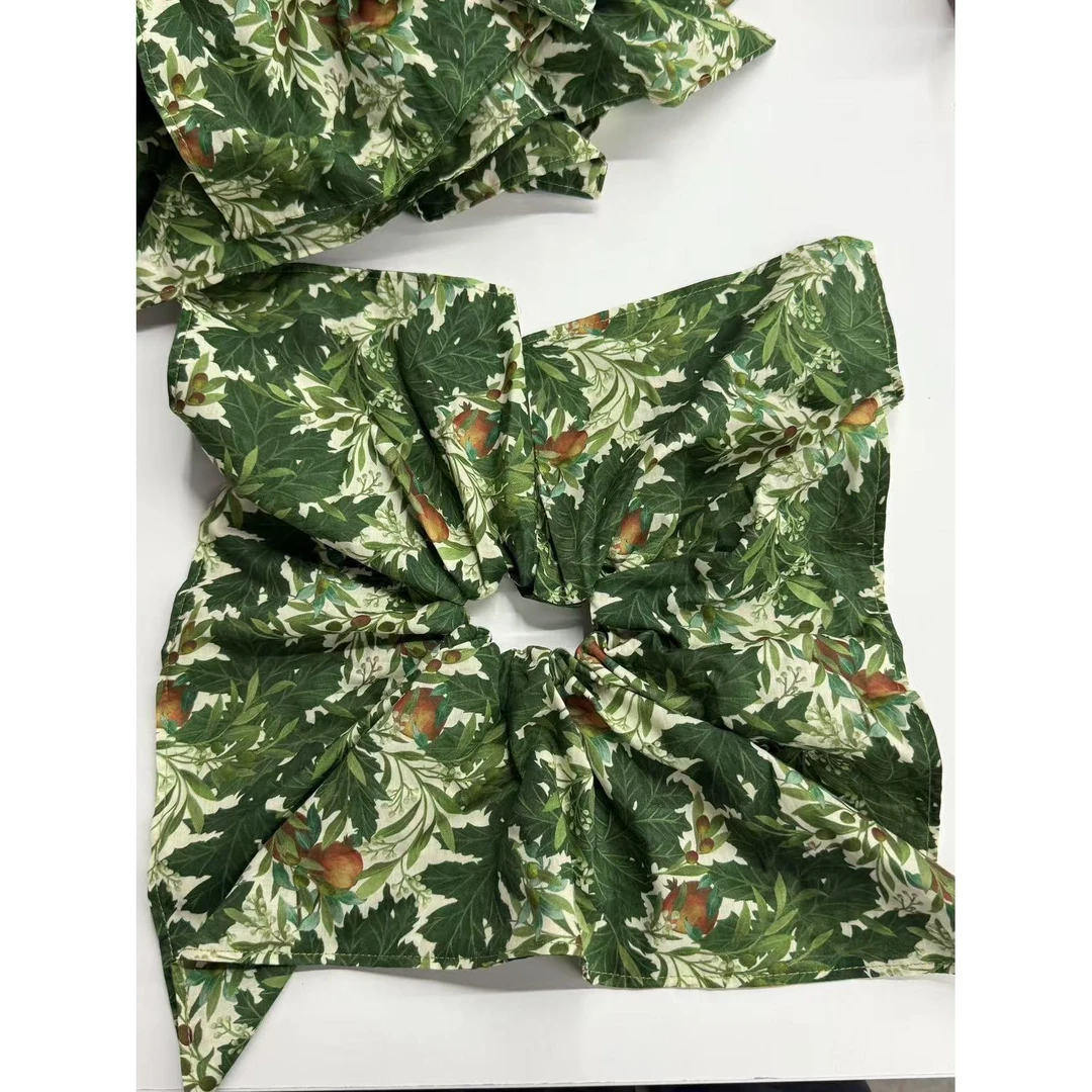 温柔自知 liberty 法式 手工方巾 发圈FQ804