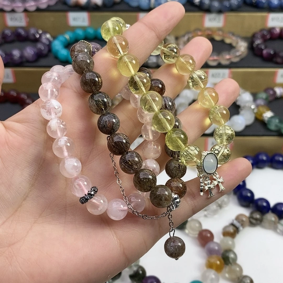 水晶手链未镶嵌雪花幽灵 超七 黄