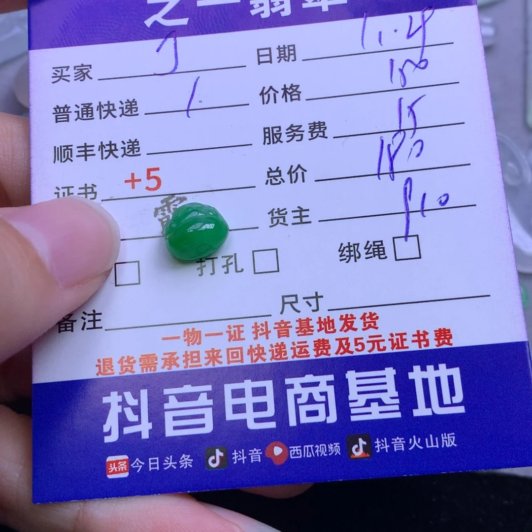 颈饰未镶嵌翡翠J*
