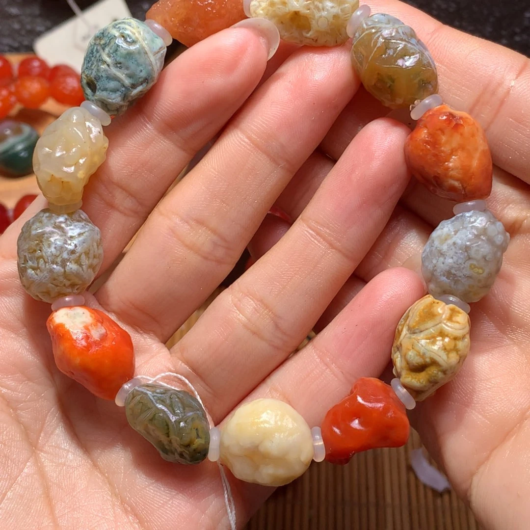 未镶嵌玛瑙/玉髓珠宝半成品