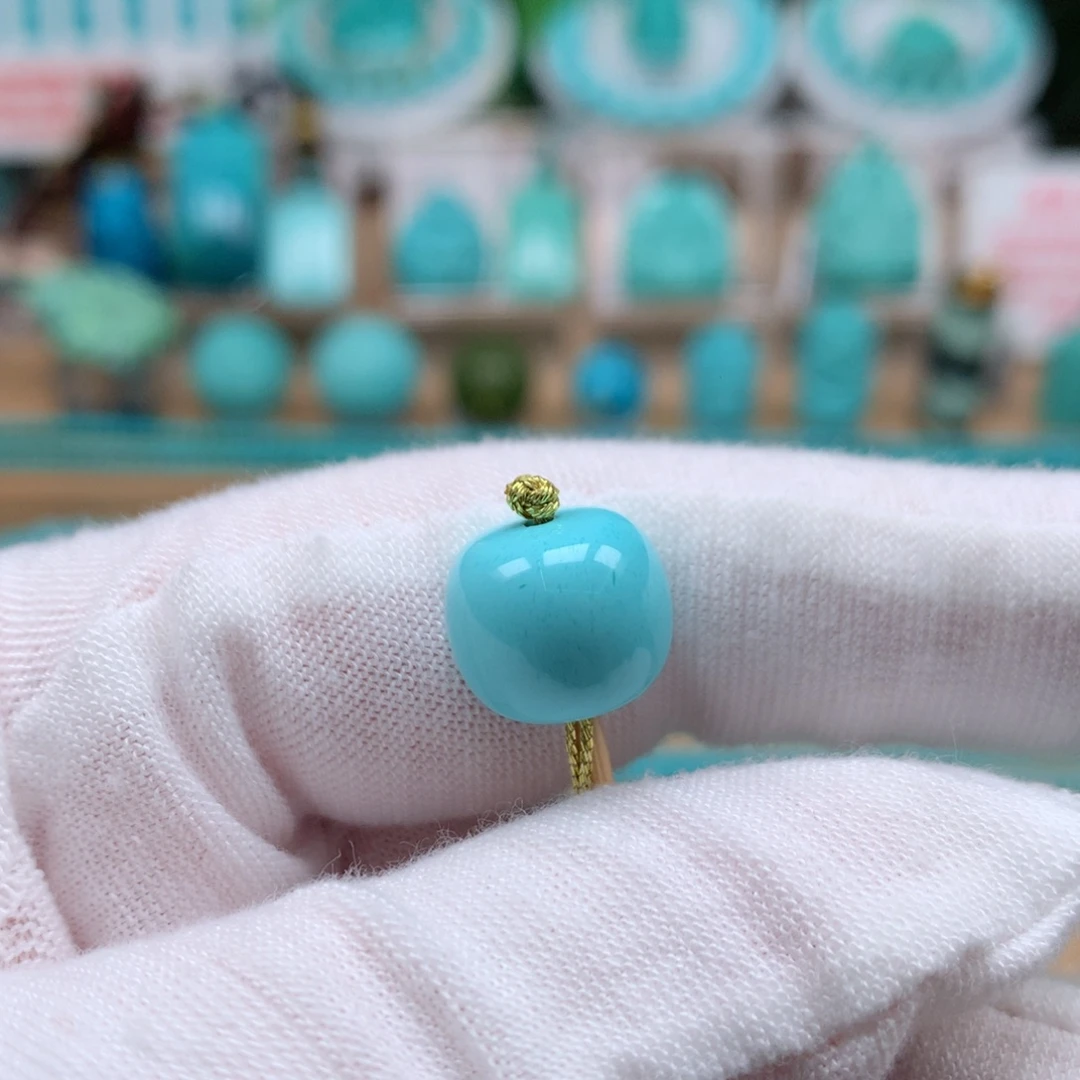 未镶嵌绿松石珠宝奇石12.5mm