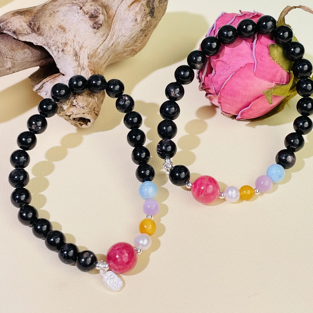 【金运戴金】金运石蔷薇石等6-7mm手串面小仙多样性发其一Z