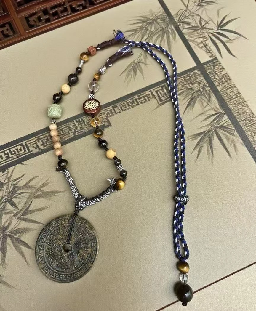 合成金属手链 【大喜首饰定制】藏式手工编织绳檀木唐卡佛牌吊坠绳