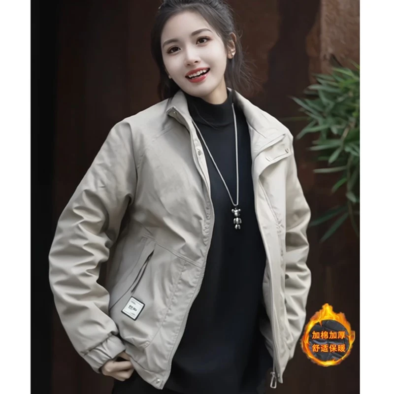 2025秋冬新款男士加棉夹克韩版百搭冬款休闲外套男潮流时尚上衣男