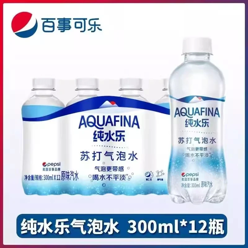 【新鲜日期】百事原味清爽解腻纯水乐苏打气泡水饮料300ML*12瓶