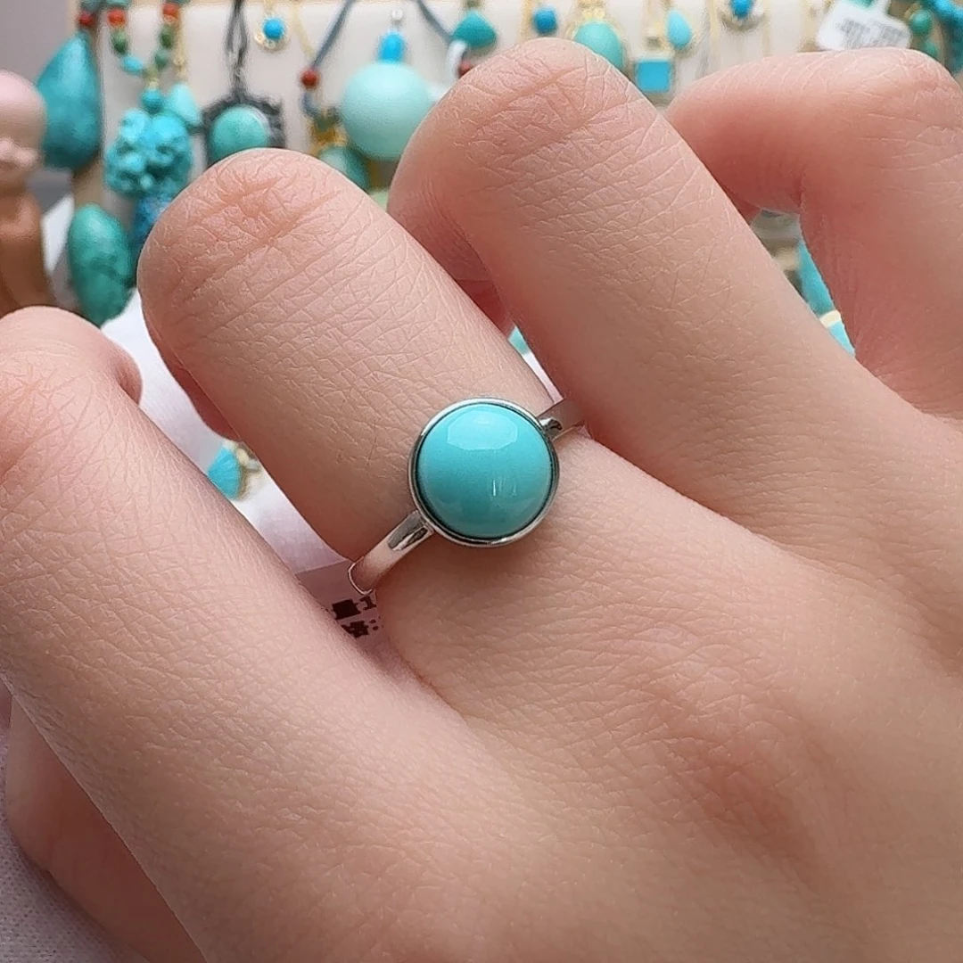 绿松石珠宝奇石银S925镶嵌