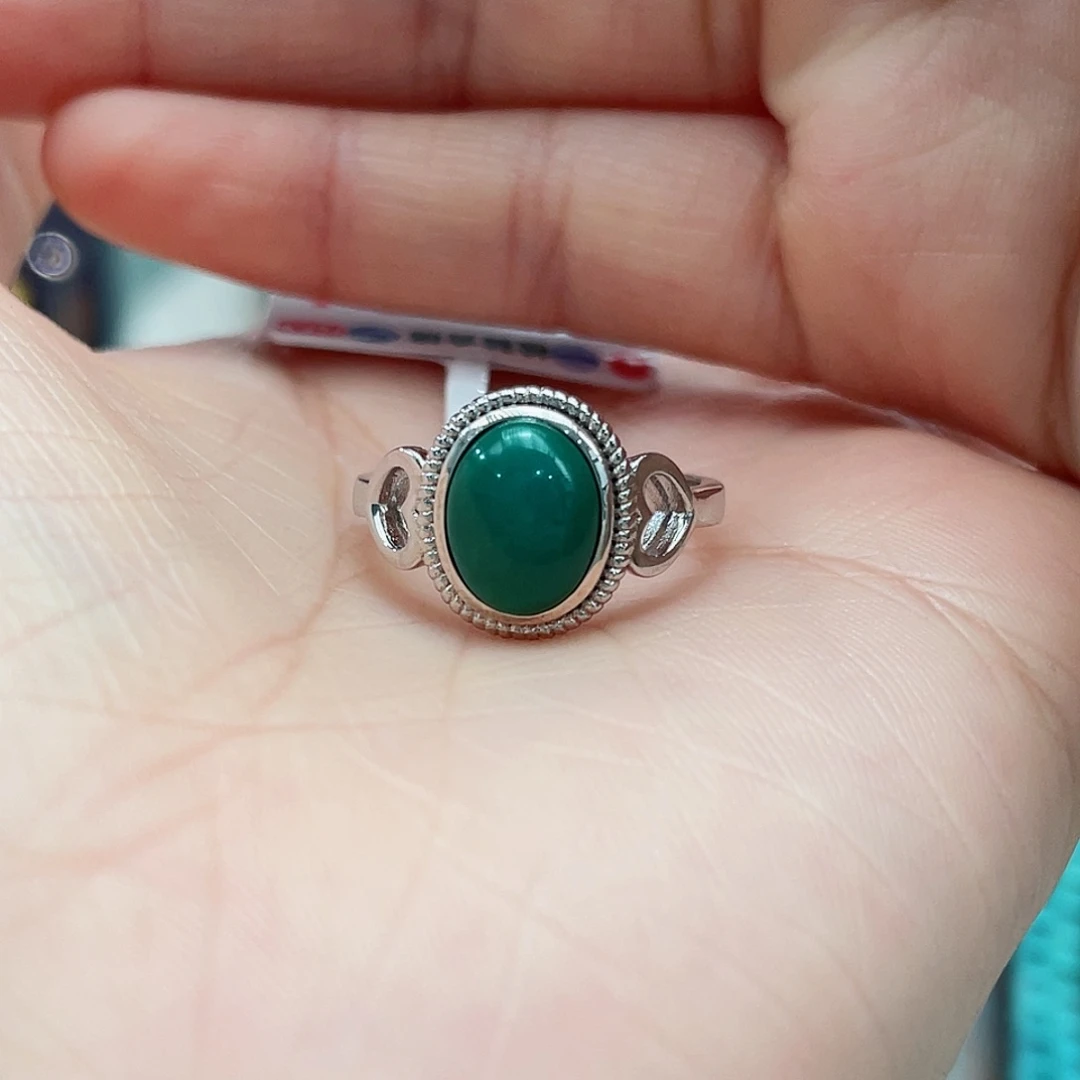 绿松石戒指银S925镶嵌