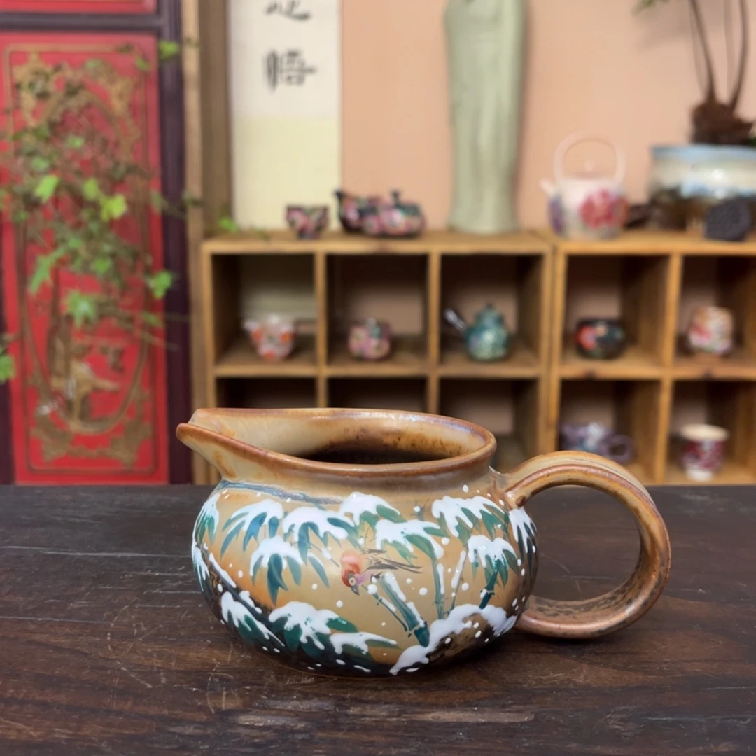 柴烧手工手绘陶瓷