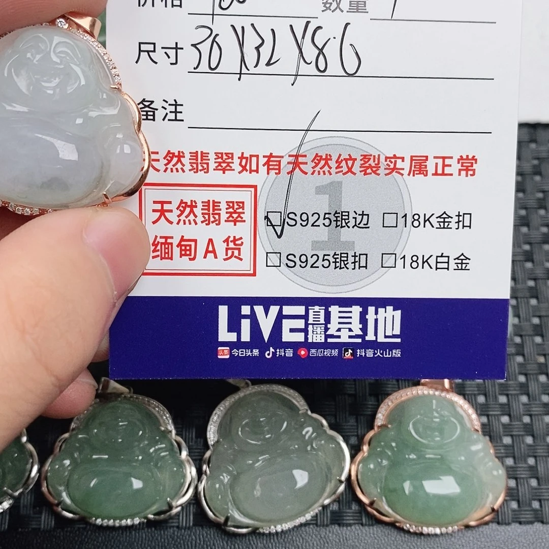 翡翠银S925镶嵌颈饰