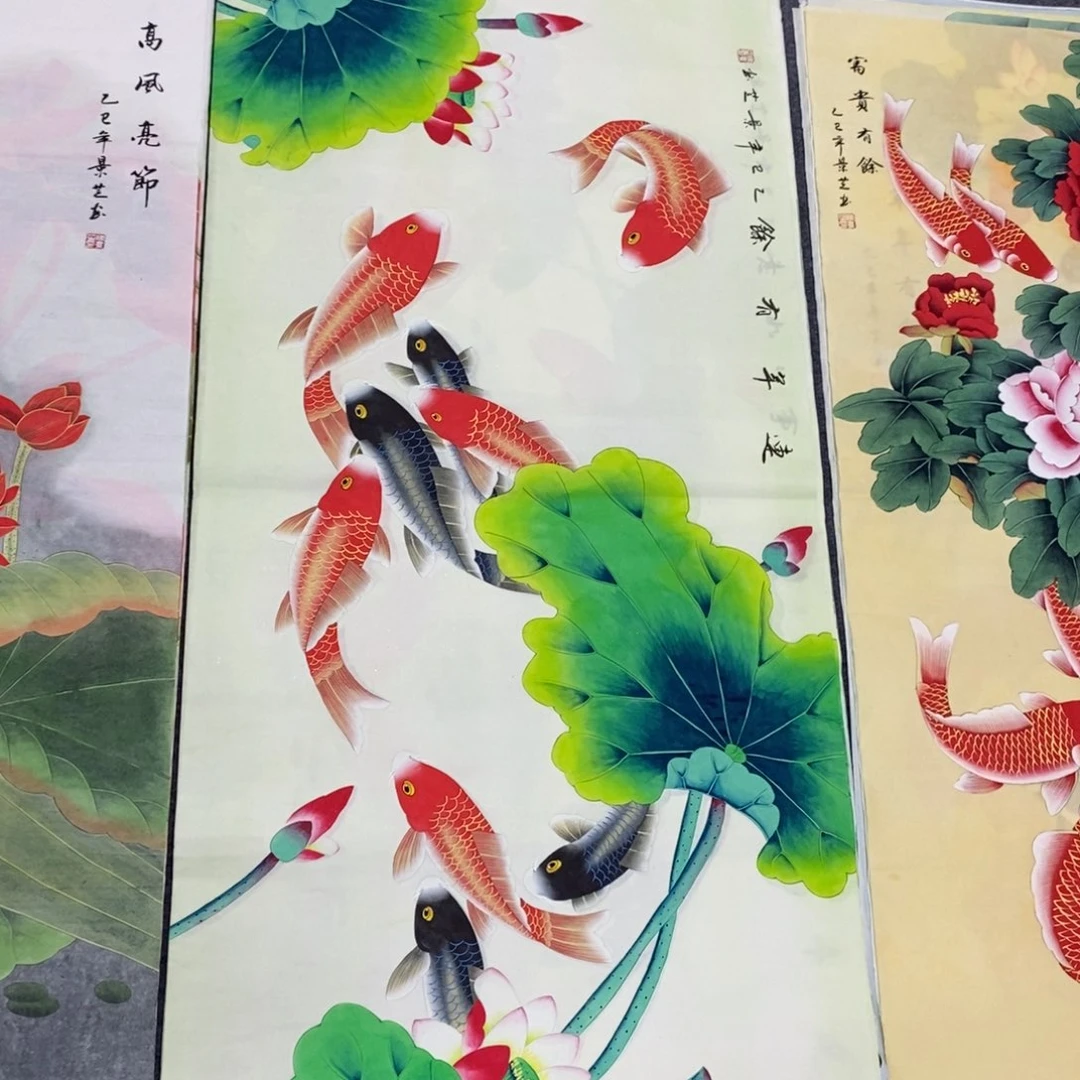 国画尺寸140✖️70四尺工笔手绘画画