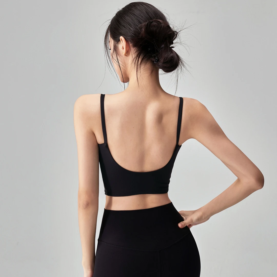 健身女孩美背防震运动内衣外穿专业训练跑步文胸吊带聚拢瑜伽背心
