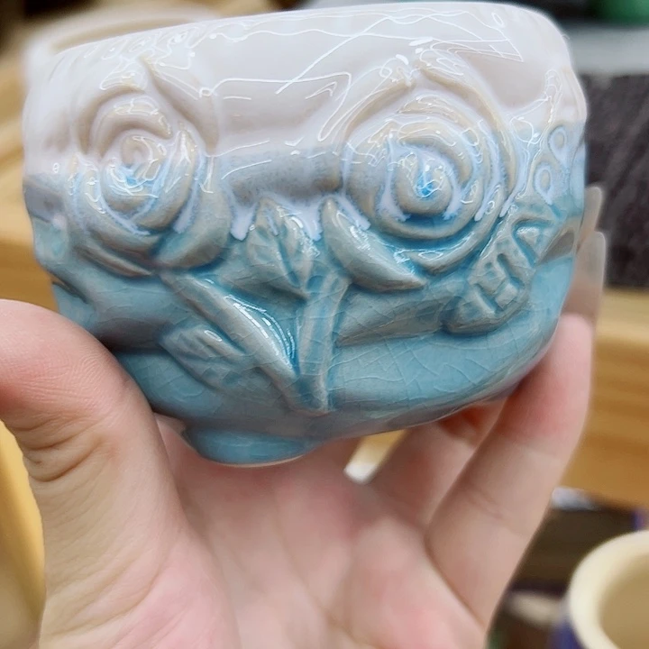 有孔，满10元发货多肉陶瓷花盆