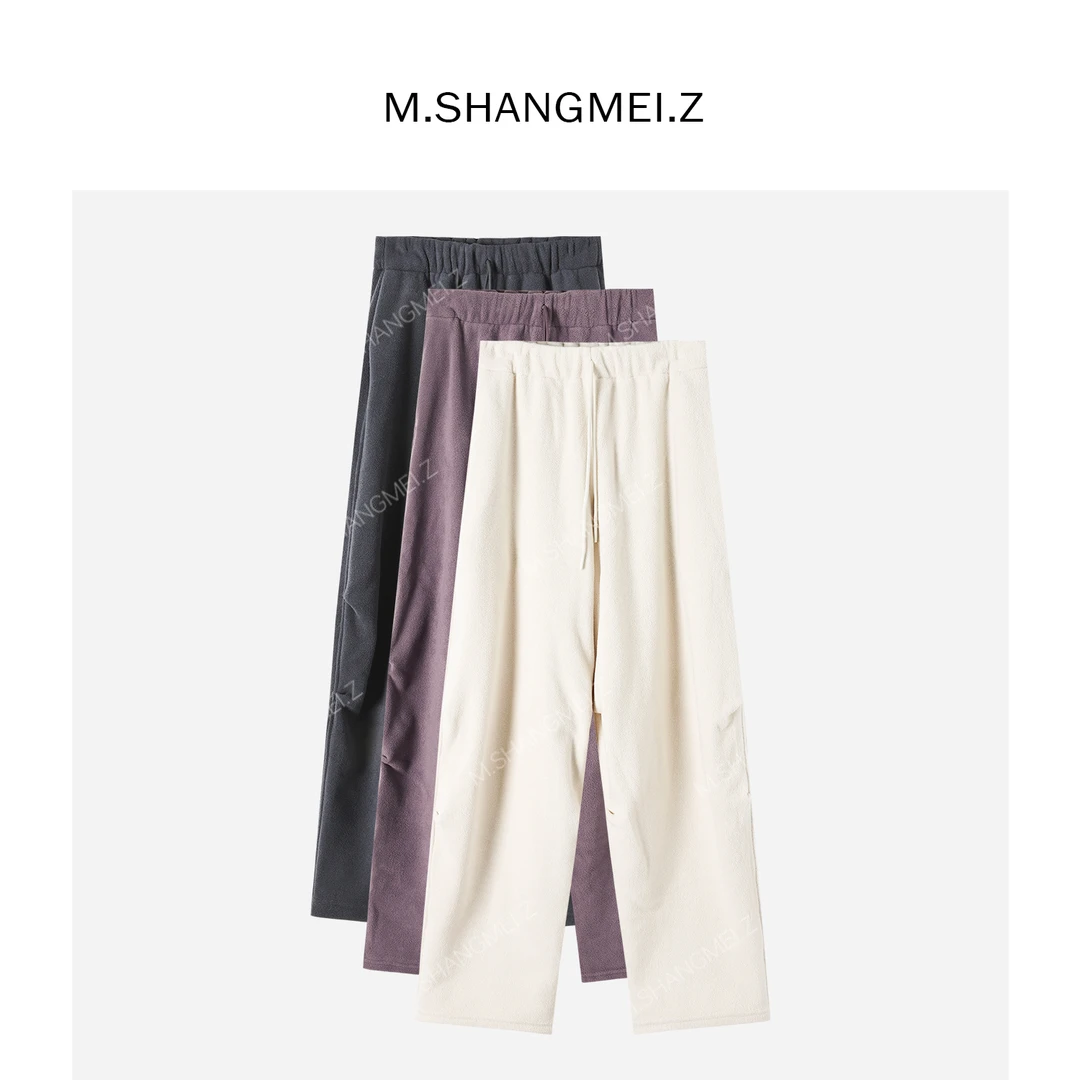 M.SHANGMEI.Z/沐熙【奔赴山海】美大哥瑶粒双面系绳休闲裤X113275