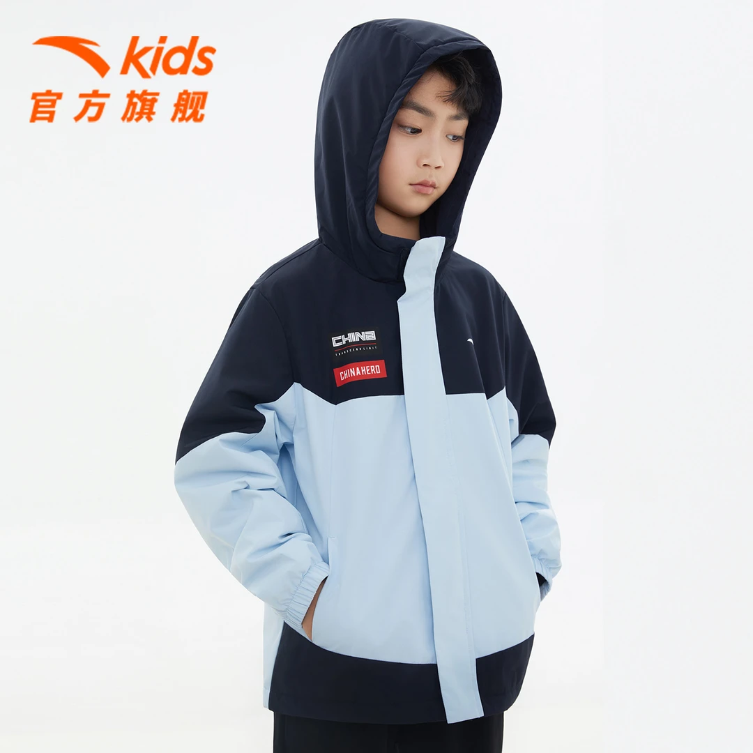 安踏儿童男中大童新款外套摇粒绒运动上衣2025青少年A52536603