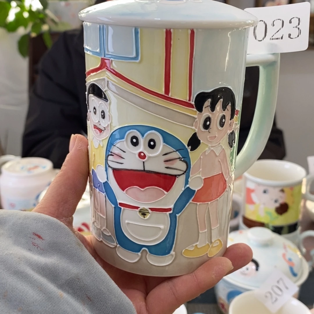 瓷片景德镇釉下彩手绘