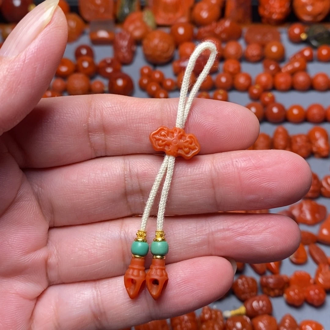 南红玛瑙未镶嵌精工弟子珠6尺寸