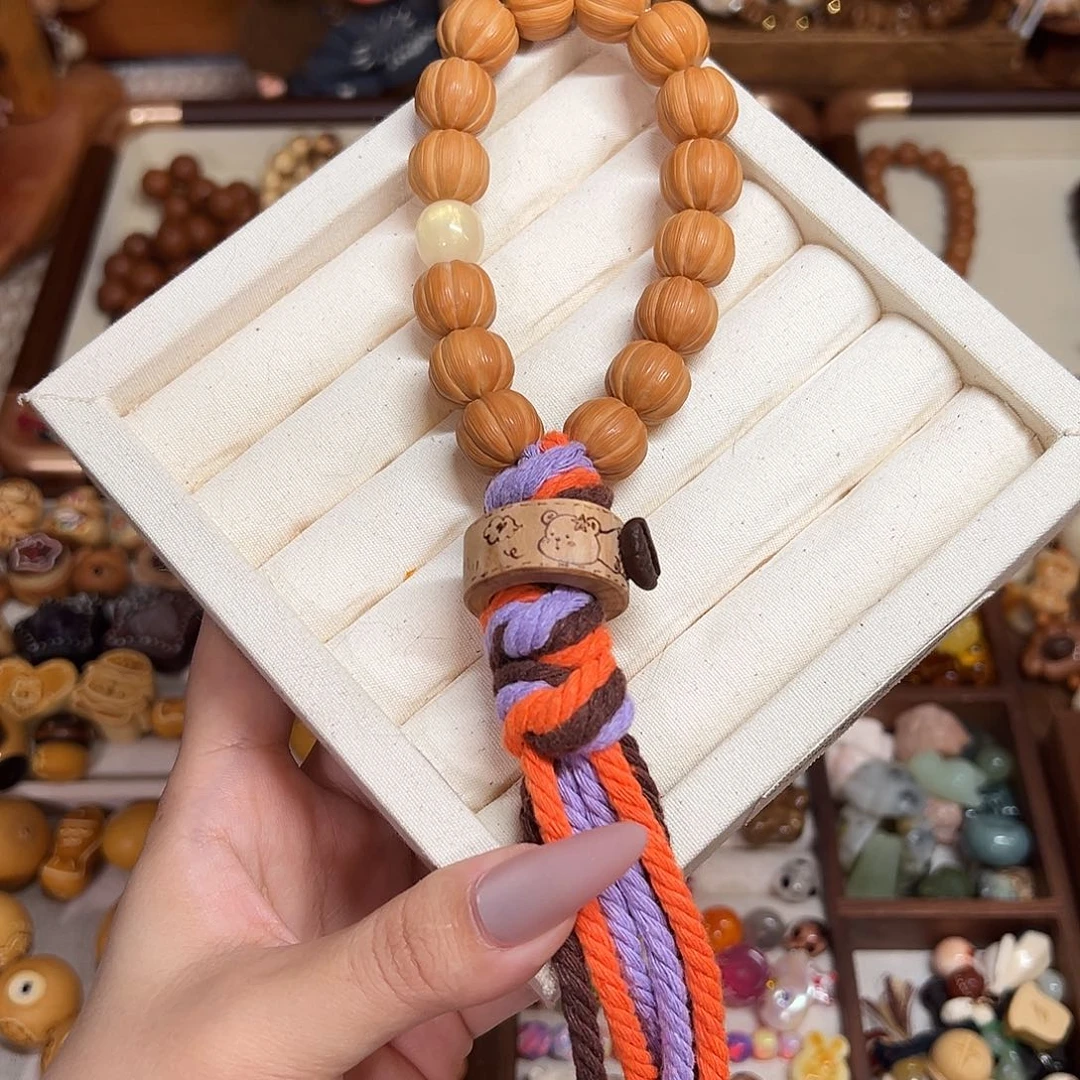 猴头核桃吊坠拔丝南瓜桃木跑环手持