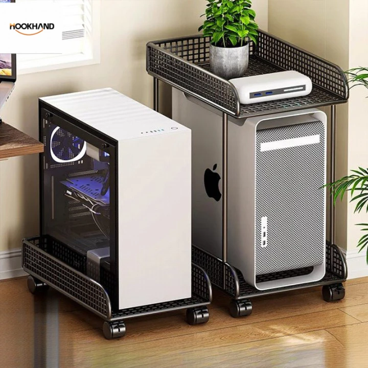 电脑主机托架机箱置物架台式放置架桌下两层机箱架支架底座托盘