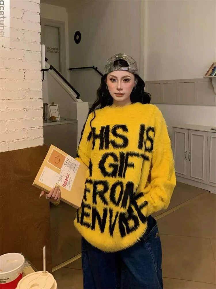 C34-4三色“大字母”毛衣上衣（5503）