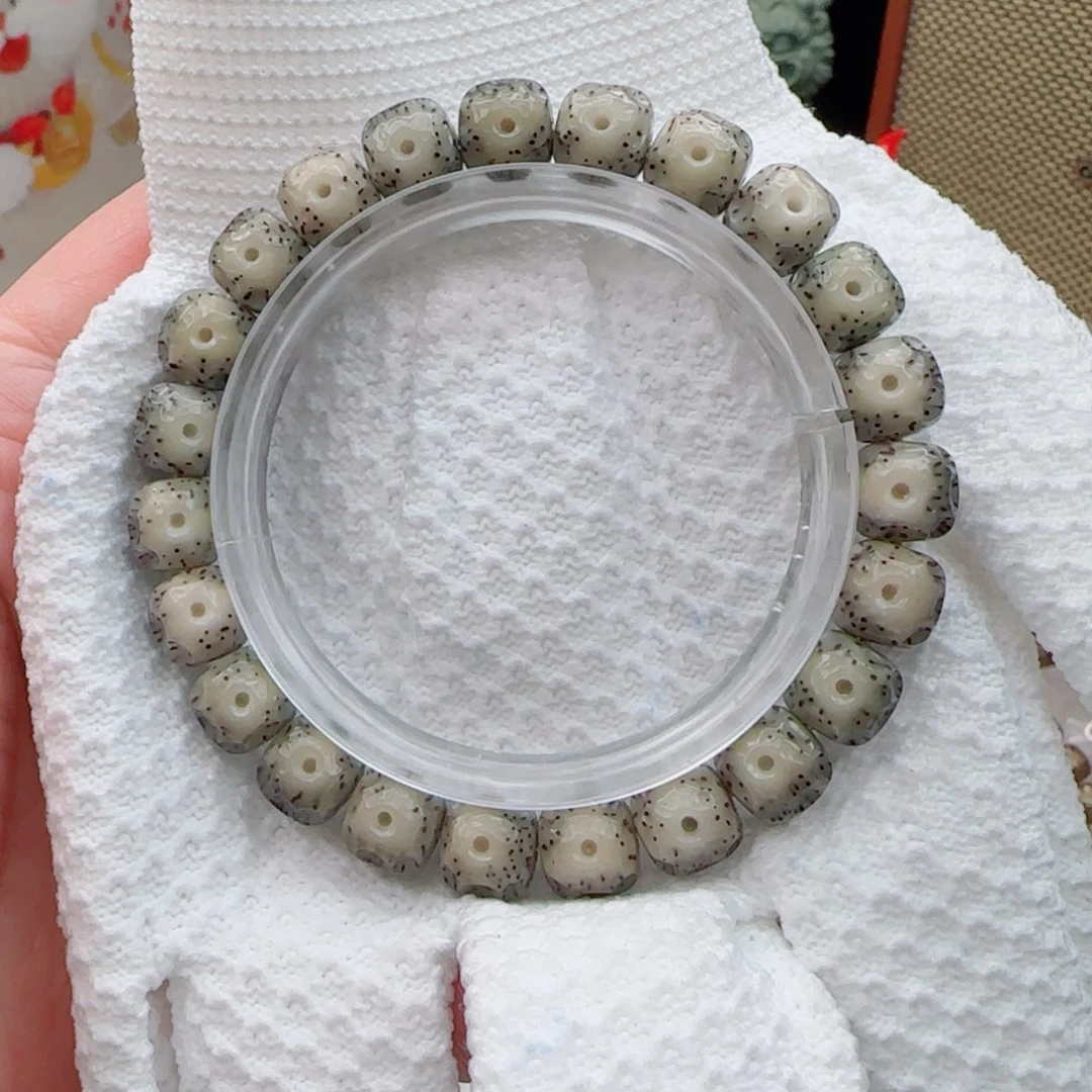 星月菩提手串冰糖玻璃体精工空啄无相10*9