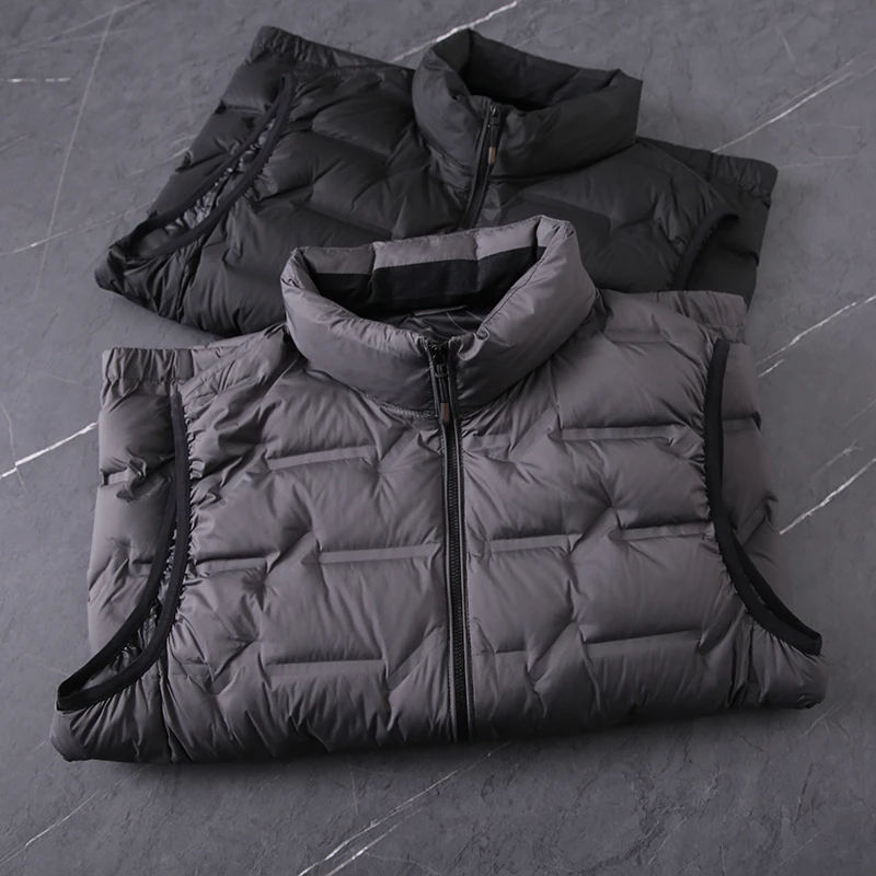 Y446剪标时尚鸭绒服舒适百搭休闲男士羽绒马甲