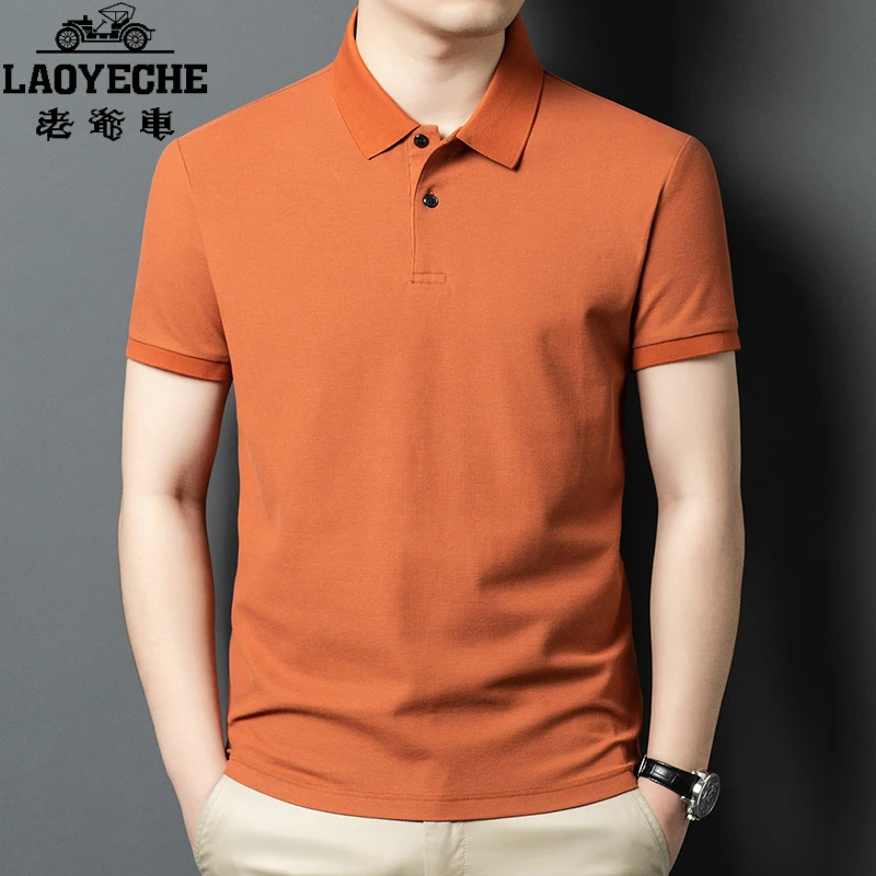 【100%纯棉】老爷车2025夏季新款薄款透气短袖男士商务休闲POLO衫