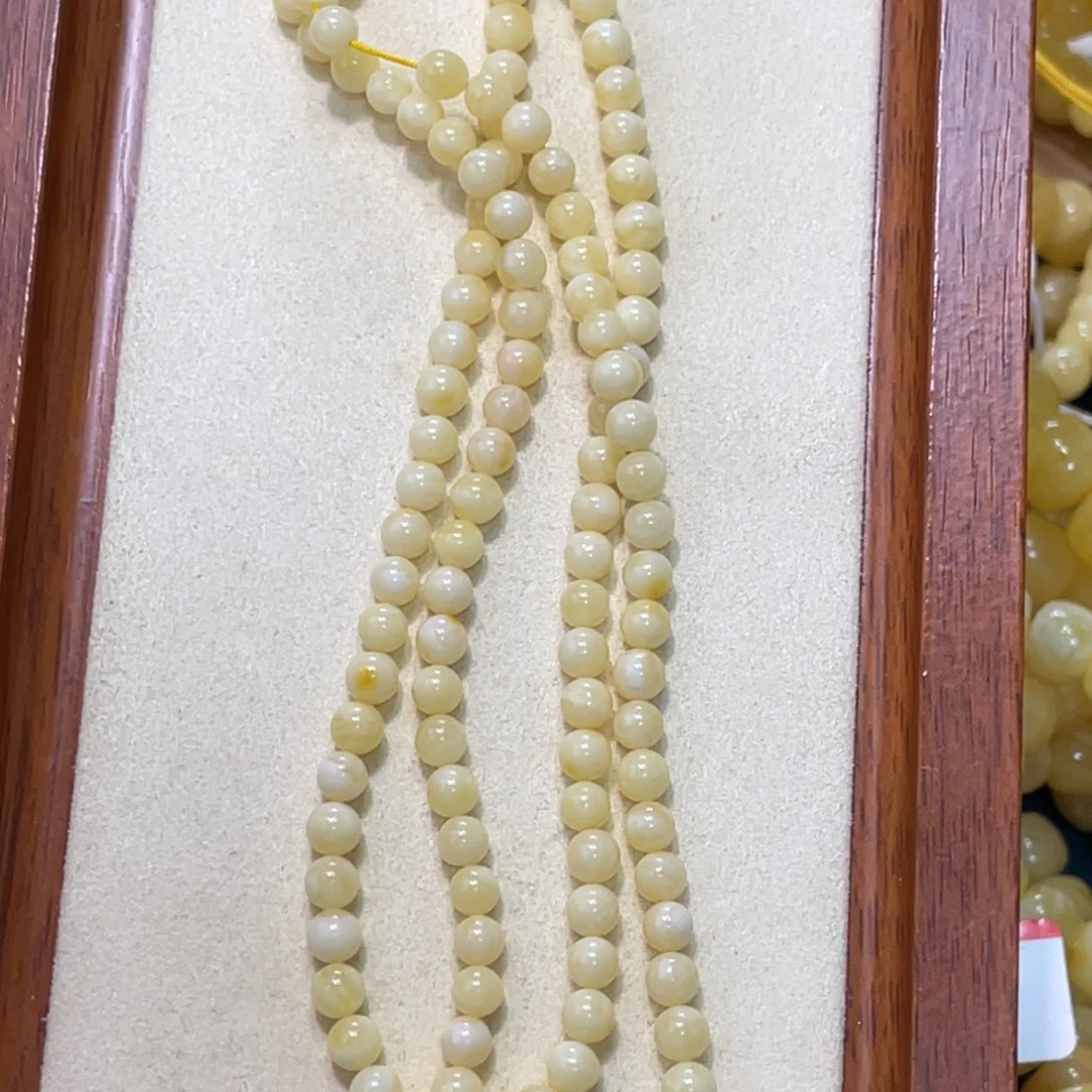 蜜蜡手链未镶嵌四毫米108