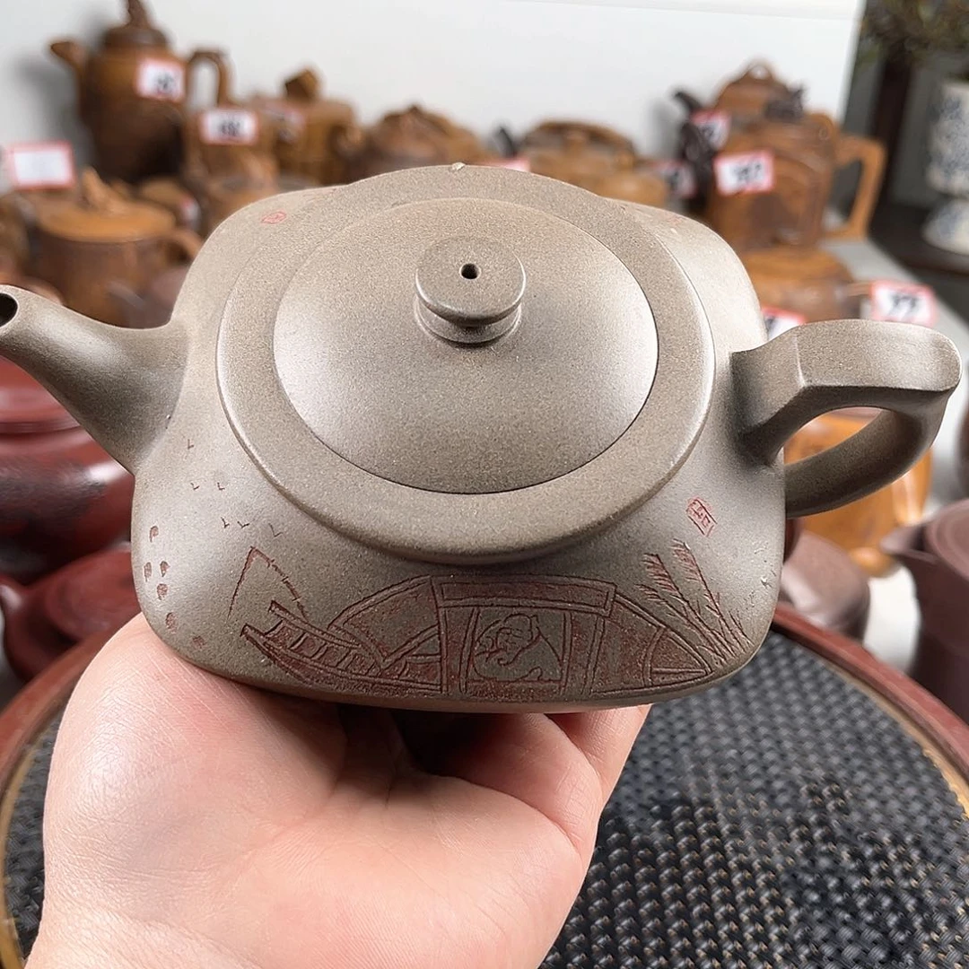 紫泥茶壶宜兴紫砂
