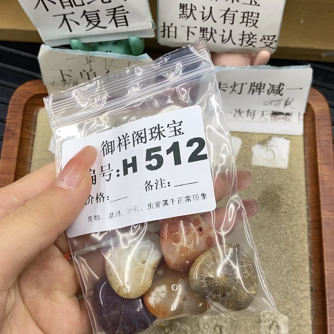 硅化珊瑚（珊瑚玉）未镶嵌颈饰良****Y