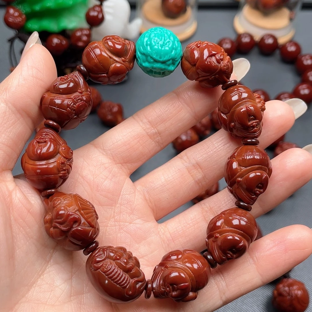连***橄榄核手串财神手串