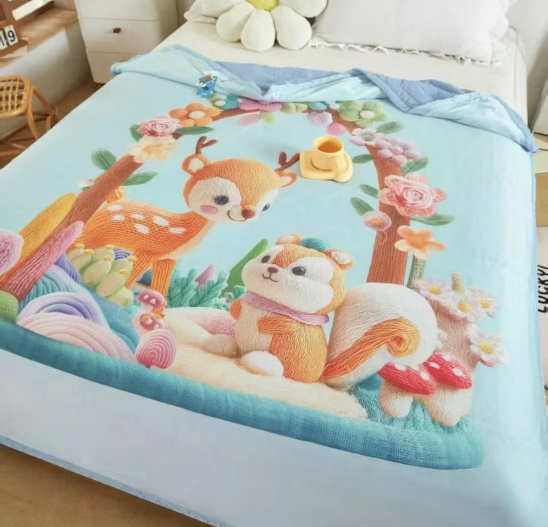 （花小兔） 冰豆豆凉感 单人夏凉被尺寸 1.5×2