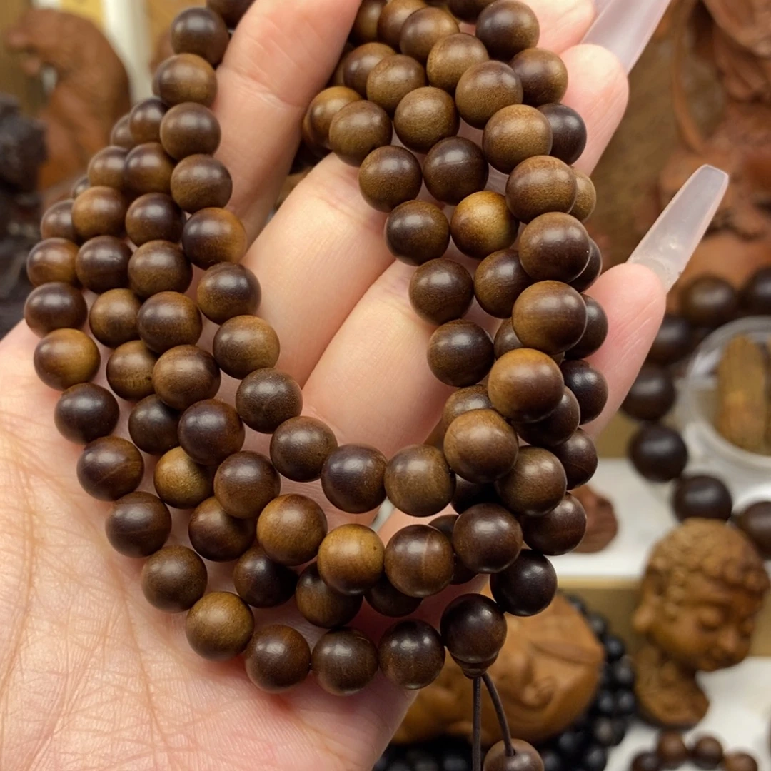 檀香木手串/手链迈索尔老山檀香小毕业级08.108奶香