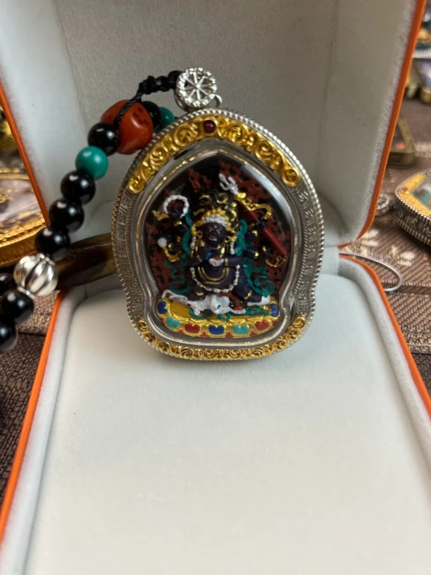 藏yin大黑天，热贡手绘擦擦