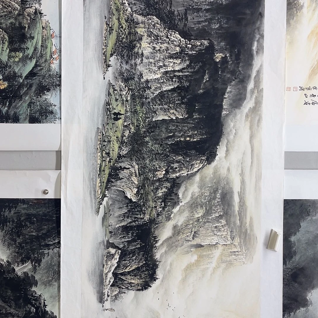 小***头国画黎俸禄180/70水墨山水