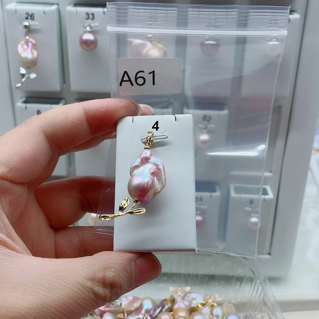 吊坠(不含链)淡水珍珠合金