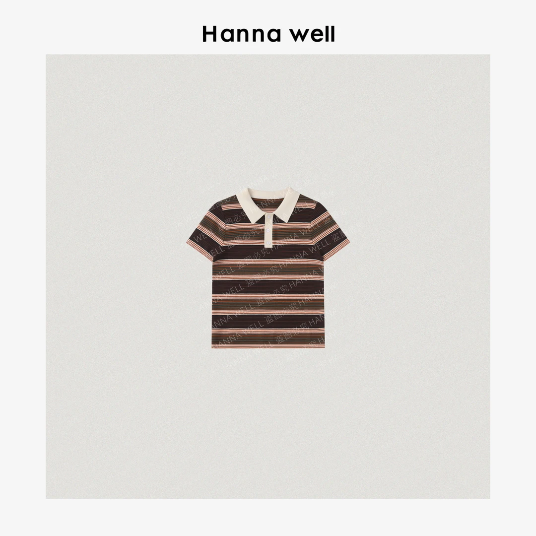 妞姐自制 “凯旋门”25夏 色织全对条 纸片人精梳棉polo衫TX5A0392.