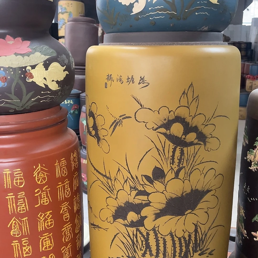 宜兴原矿紫砂茶叶罐