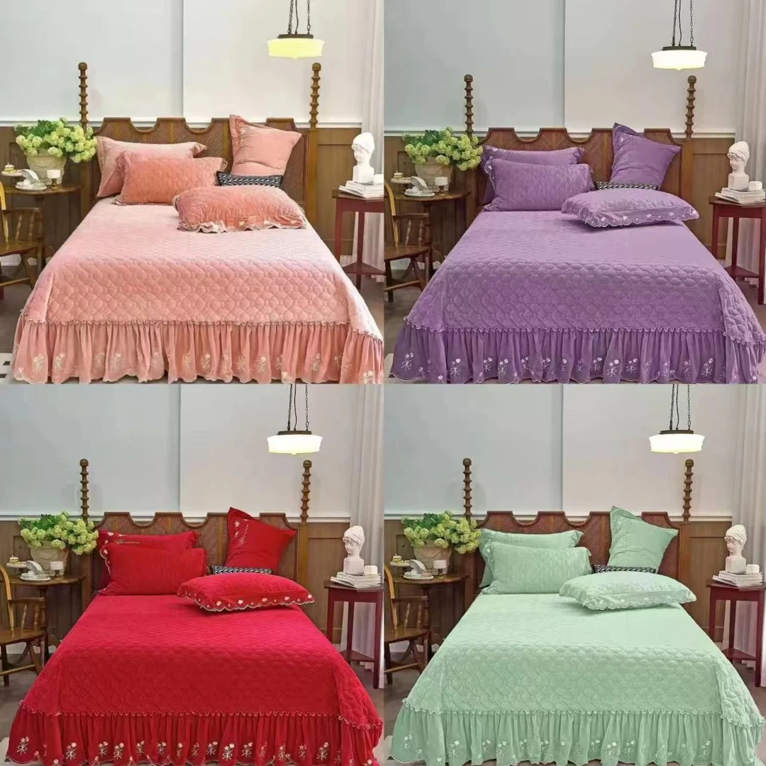 孤品高货。听清主播讲的再下单防滑大床盖三件套四件套