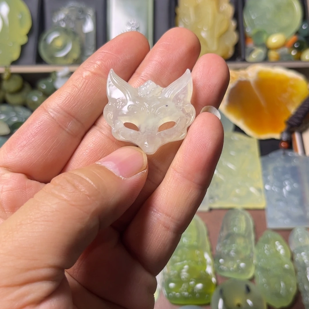 蛇纹石玉银S925镶嵌吊坠(不含链)