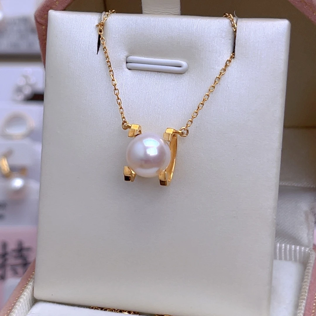 海水珍珠18K金镶嵌套链