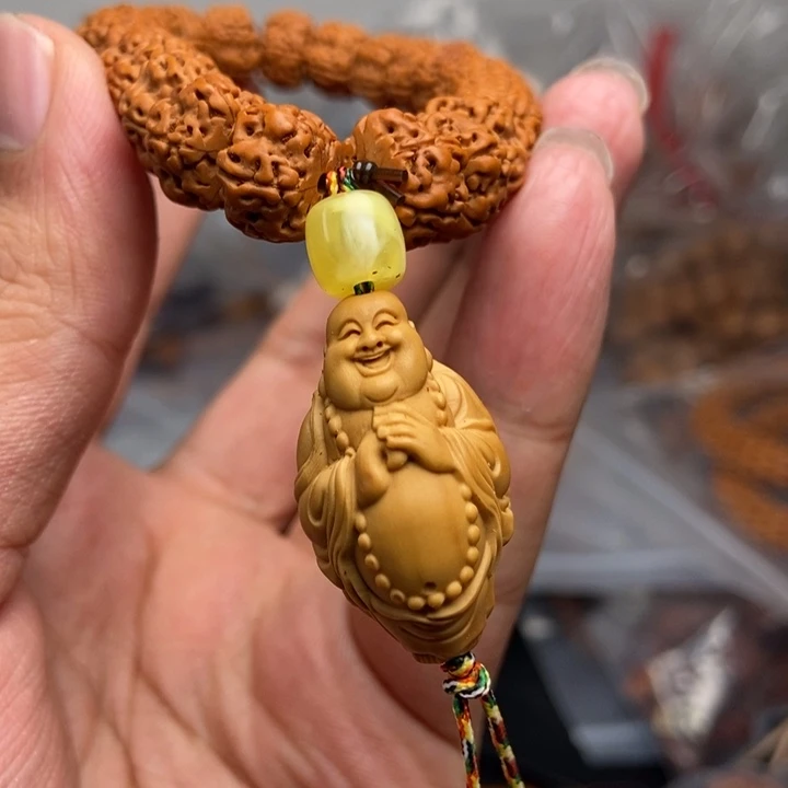 猴头核桃吊坠文玩手串
