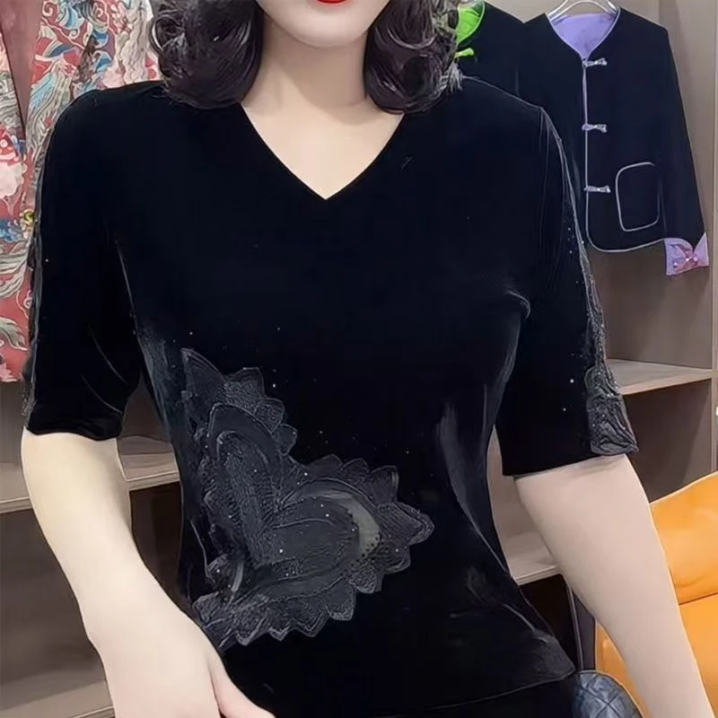 （小曼推荐）8865#新款时尚减龄洋气款精品短袖