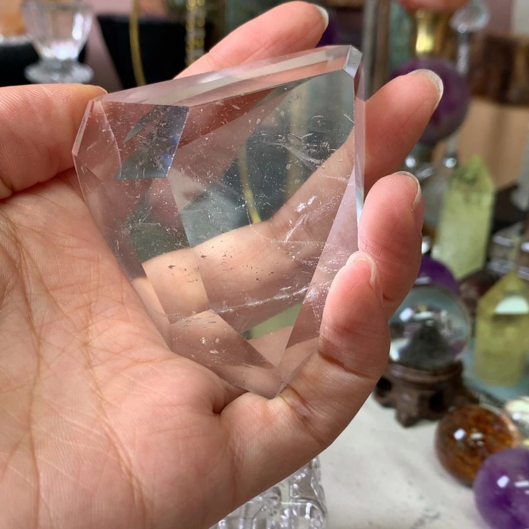 水晶珠宝半成品未镶嵌白水晶冰块