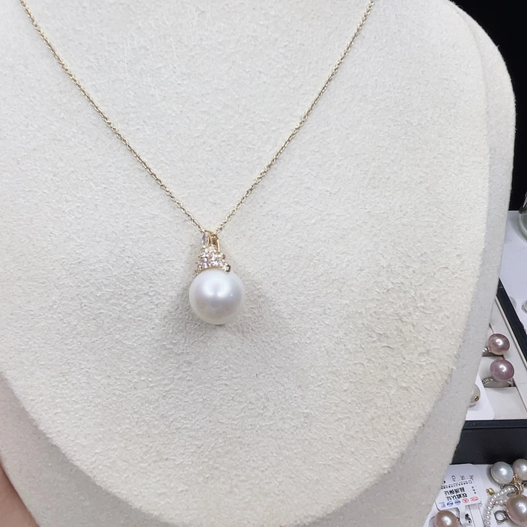 付***美吊坠(赠链)淡水珍珠银S925镶嵌