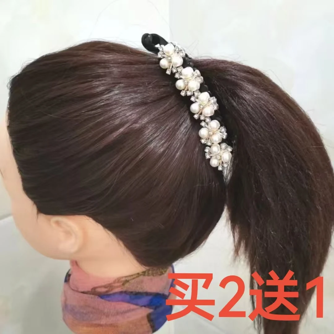 爆款头饰香蕉夹竖夹发饰百搭抓夹成人女防滑扭夹水钻发夹马尾发卡