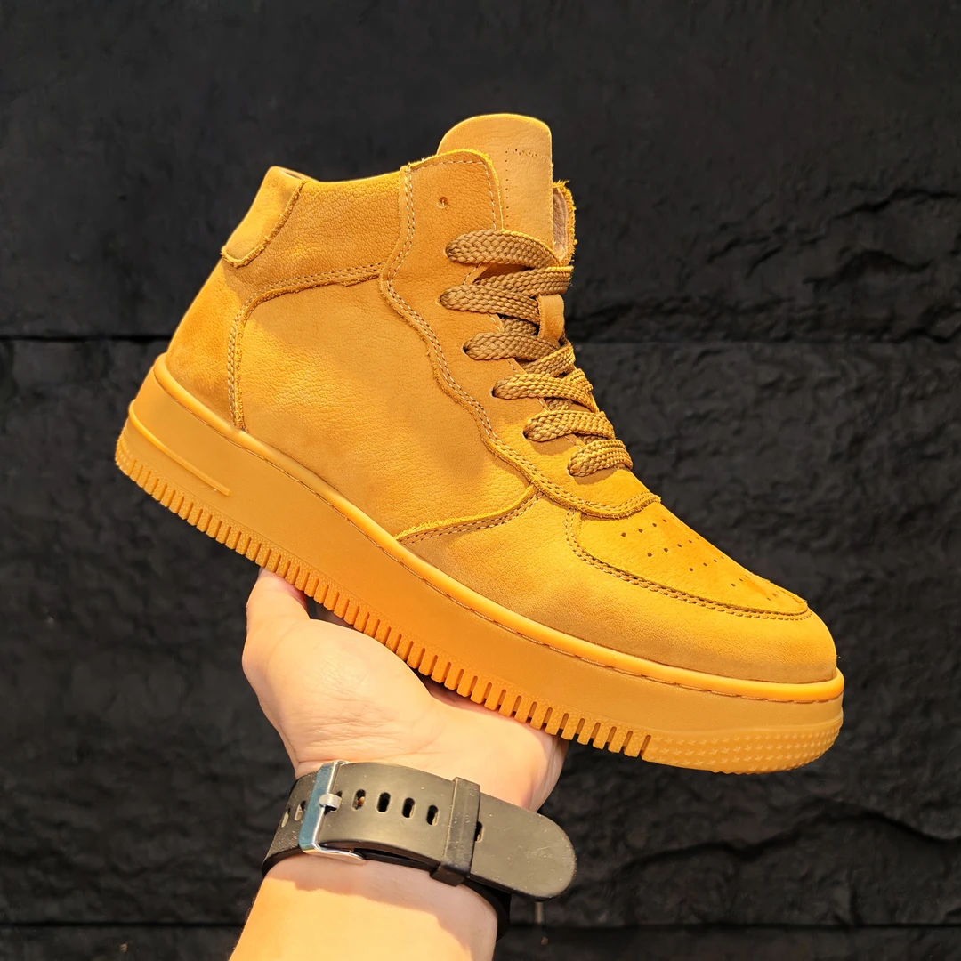 【情侣款】新款真皮牛皮秋冬保暖厚底百搭中邦运动休闲短靴工装靴