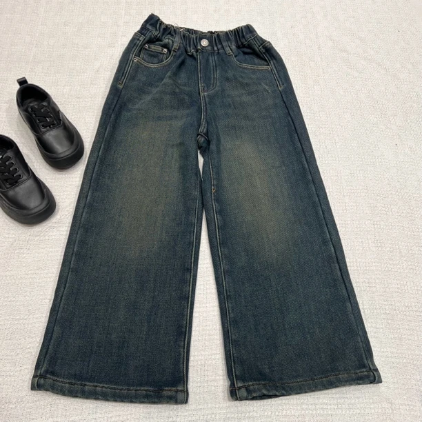 13506高端潮流时尚百搭休闲加绒牛仔裤B2-3-1