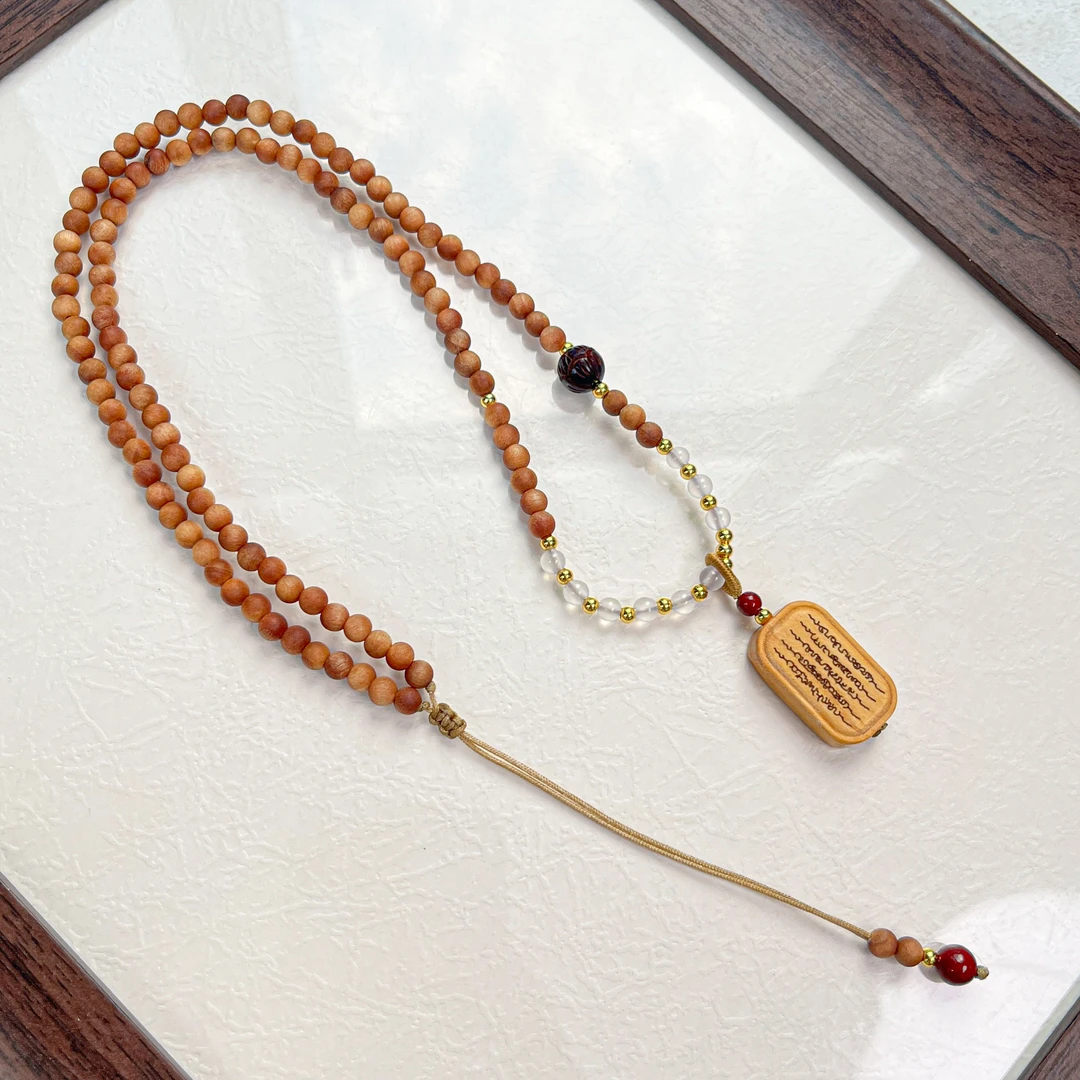 芭比檀圆珠手牌仪芮项链4mm    F30MTC3640004-112