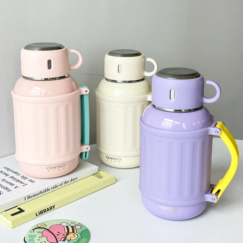 宝妈保温杯女生大容量学生上学专用冬季2024新款高颜值斜挎水杯